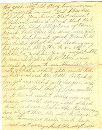 letter A - p. 2 - 3 pages - 3.5 X  5.375 bifolded on 7 X 10.5 paper - no envelope