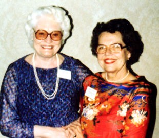 Opal Willis and Bettina Higdon at the 1982 HFA Meeting in Huntsville, Alabama