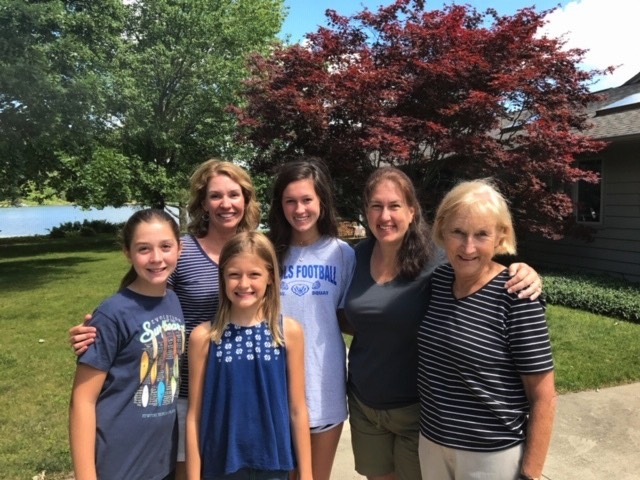 Rachel, Ellen, Katy, Sarah, Karen and Nan at Fred's 80th birthday party