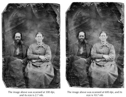 Leonard Higdon & Mary Ann McClure, low and high resolution comparison analysis & face detail methodology