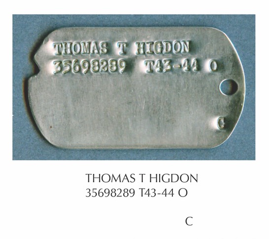 Uncle Ted's dog tag, CLEAR
