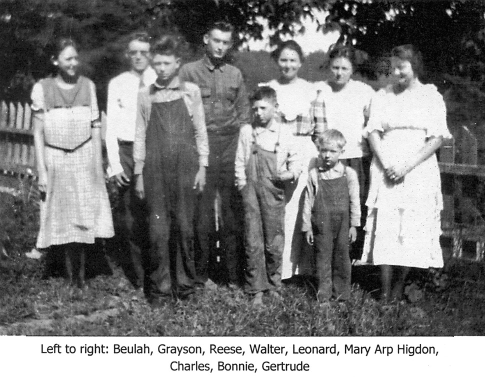 Walter Q. Higdon, with his family